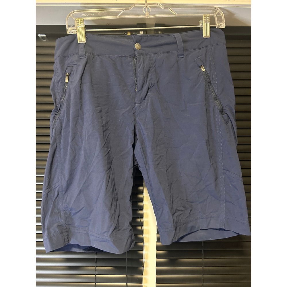 LL Bean Shorts Womens 6 Blue Nylon Spandex Hiking Outdoor Active Style 506777